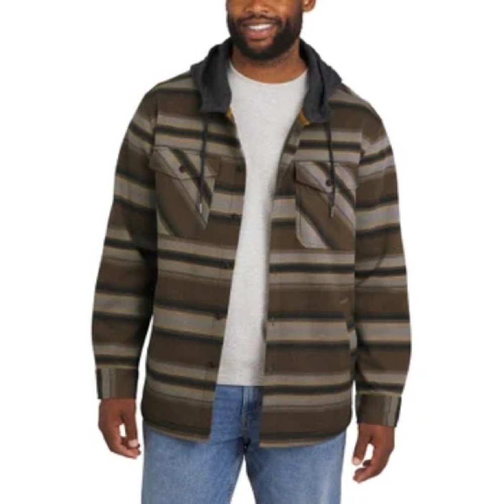 Quiksilver Men's Hooded Shirt Jacket size XL